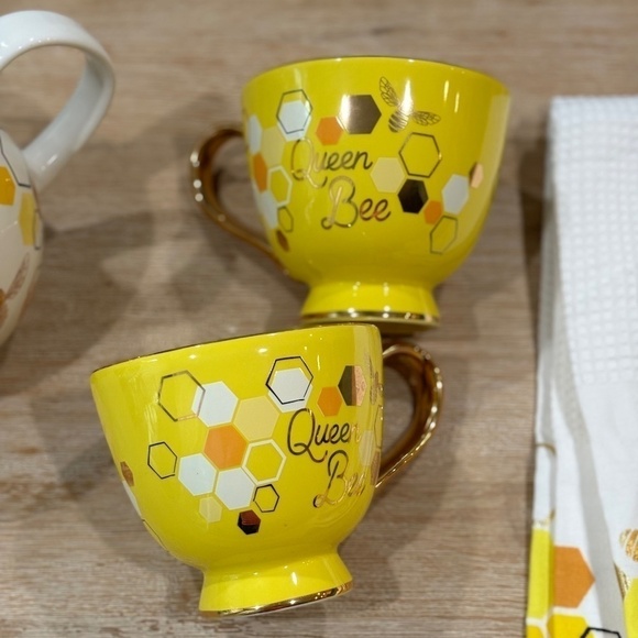 NWOT Paper Source Hello Honey Queen Bee Tea Set Bundle Collection, Set of 5 - Picture 9 of 16